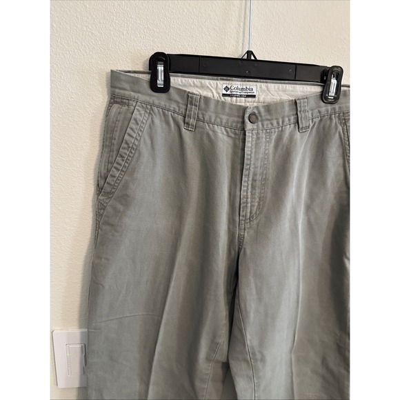 Columbia Pants Womens 8 Crop Olive Straight Leg Sportswear Cotton Poly Khakis - Picture 1 of 9